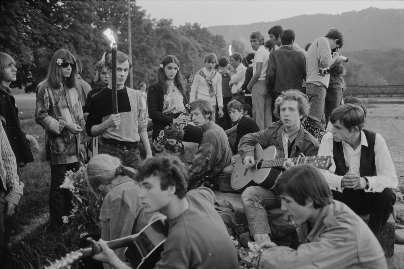 Das Love ging von Samstag auf Sonntag die jungen Hippies. brachten Gitarren mit und sangen Protestlieder